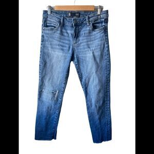 KUT from the kloth ankle raw hem straight leg jeans size 4